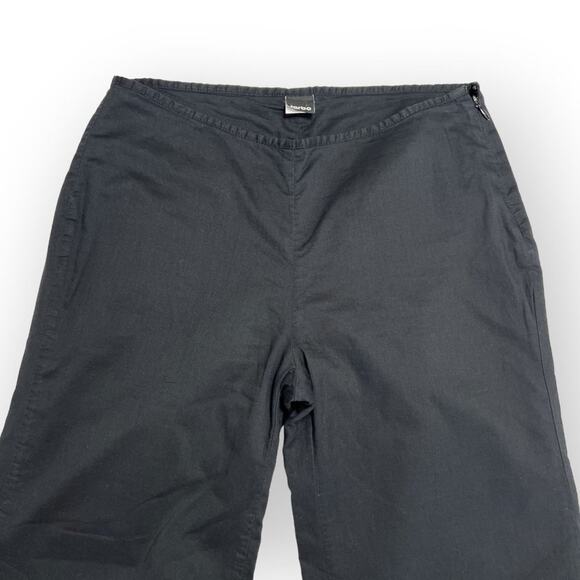 Jarbo Pima Cotton Double Layer Flare Pants SIZE 4 Peru 34 Black Wide Leg - Picture 7 of 10